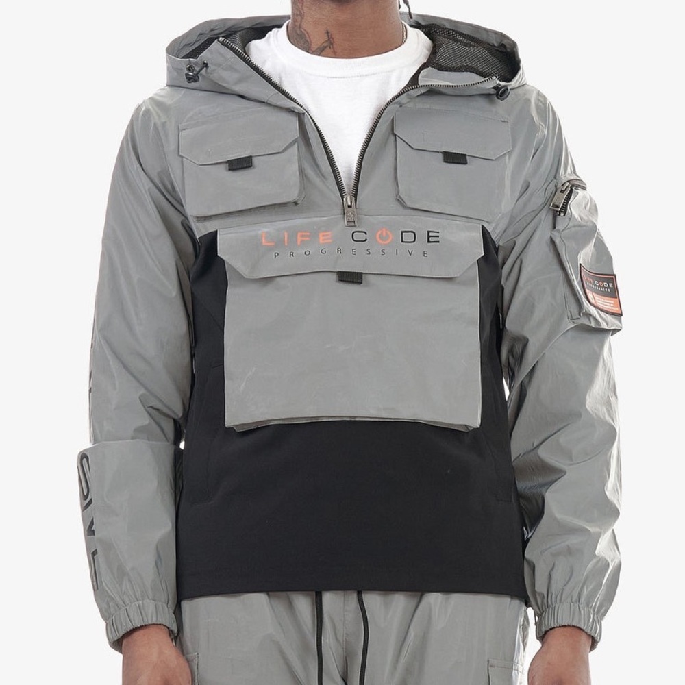 Life Code Jacket Utility Pullover Windbreaker - S… - image 2